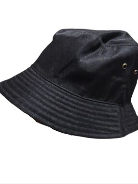 Black Men's Bucket Hat - Classic Casual Sun Hat
